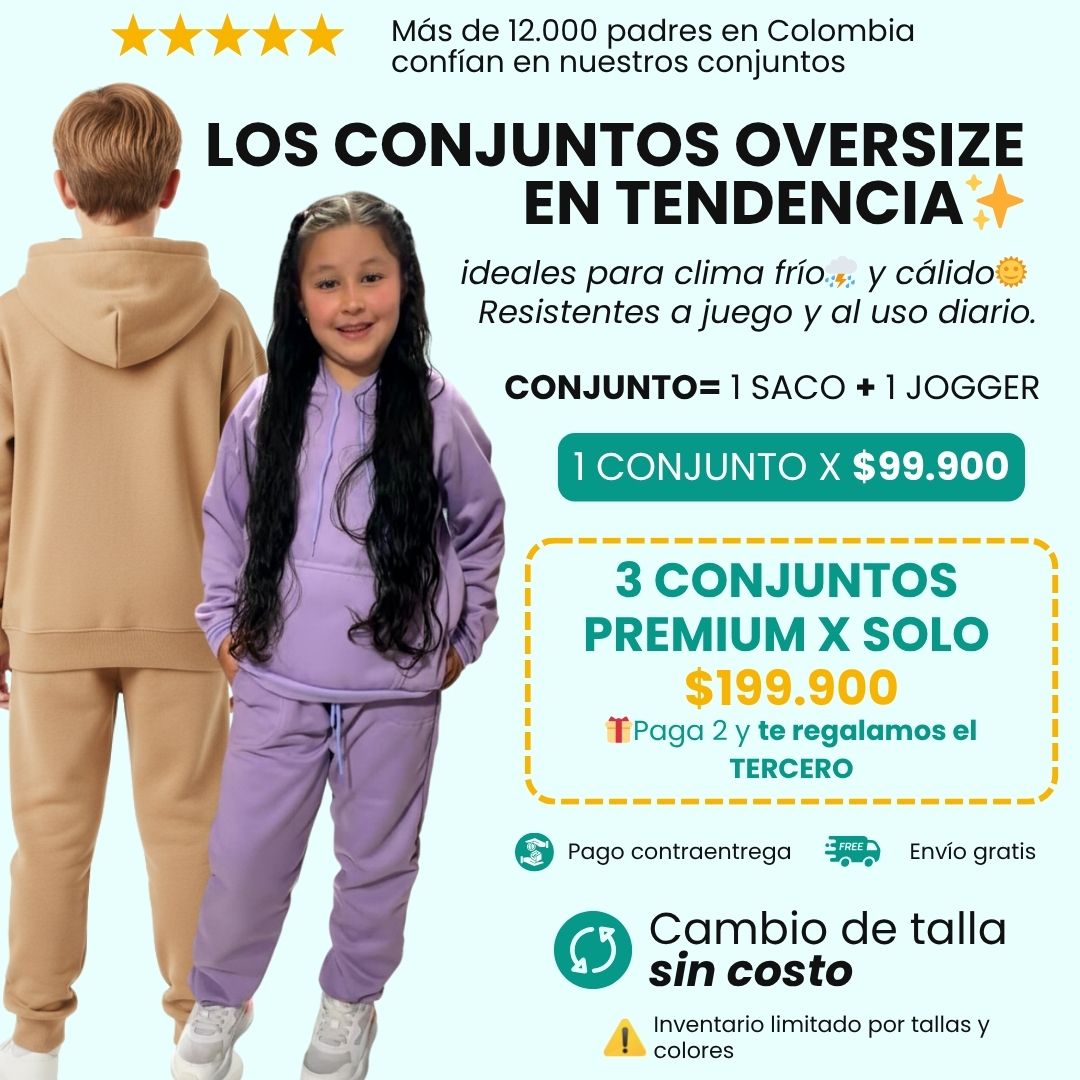 Conjunto PREMIUM 100% ALGODON - Tallas 2 a la 16