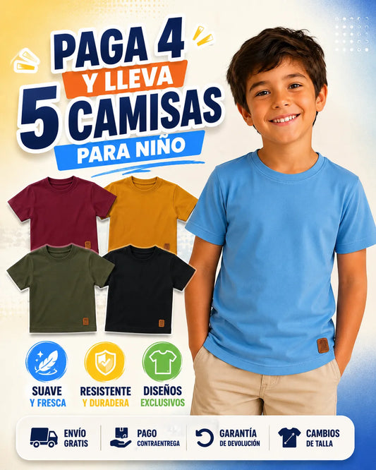 PROMO DE CAMISAS PARA NIÑO