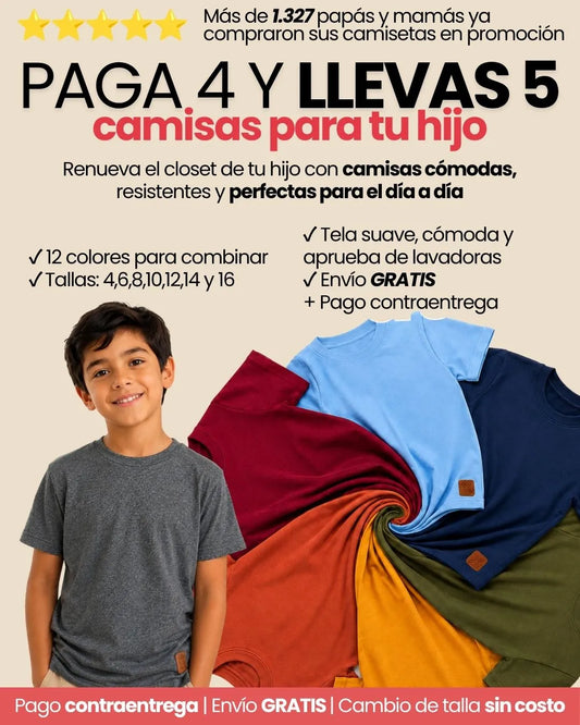 PROMO DE CAMISAS PARA NIÑO